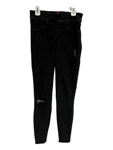 Spanx Jeans Womens XS/TP Black Skinny Ripped Pullon High Rise Stretch Denim - Picture 1 of 10