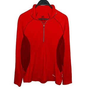 PATAGONIA Womens Medium Capilene 3 Midweight Base Layer 1/4 Zip Top Polartec Red - Bild 1 von 4