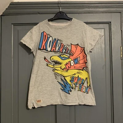 NEXT Boys Dinosaur T-Rex Funny T-shirt Short Sleeve Top - 7 years - Image 1 of 4