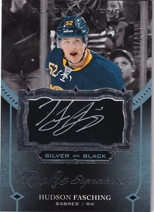 2016-17 Black Diamond Silver on Black Rookie Sig. #SBRSHF Hudson Fasching 89/125 - Picture 1 of 2