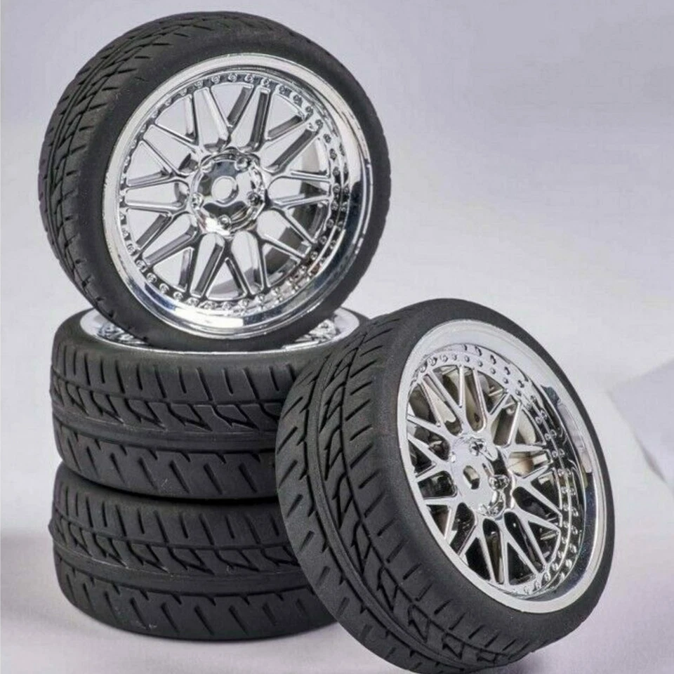 Carson 500900159 - 1:10 Wheel Set Y-Design1 (4) Chrome - New - Image 1 of 1