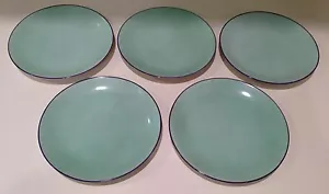 Hochst Set di 5 piatti con bordo verde/viola Made in Germany nuovi - Foto 1 di 5