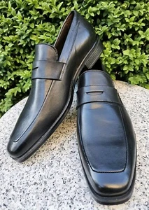 Bruno Magli Black Leather Loafer Dress Shoes Size: US9.5M ,42.5EU. - Picture 1 of 15