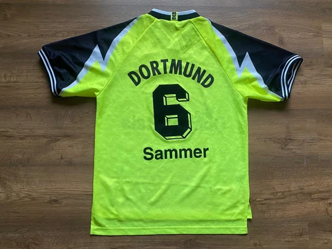 Vintage Borussia Dortmund Germany 1995/1996 Home FOOTBALL SHIRT #6 Sammer Cover