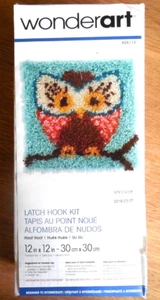 NEW  WonderArt Latch Hook Rug/Wall Hanging Kit #426112  "Hoot Hoot" Owl  12x12 - Picture 1 of 4