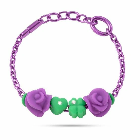 BRACCIALE DONNA MORELLATO COLOURS,4 CHARMS,SABZ158,CUORE,QUADRIFOGLIO E ROSE - Immagine 1 di 1