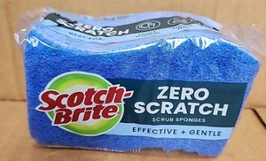 Scotch-Brite Zero Scratch Multi-Purpose Scrub Sponges/Blue/Box of 24 total - Picture 1 of 5