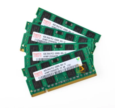 4pcs Hynix 4GB 2Rx8 PC2-5300S DDR2 667Mhz 200Pin RAM Memory Laptop 1.8V SO-DIMM* - Image 1 of 4