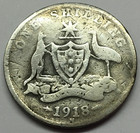 1918 Australia Silver Shilling World Coin * Ships Usps Free W Tracking