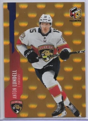 ANTON LUNDELL 21-22 UD EXT. SERIES HOLOGRFX GOLD SSP INSERT RC/FINLAND/PANTHERS - Image 1 of 2