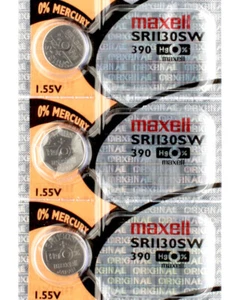 3 x Maxell 390 Watch Batteries, SR1130SW or 389 Battery | Shipped from USA - Picture 1 of 1