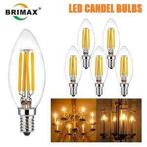 5/10Pack E14 LED Bulbs Filament Candle Chandelier C35 4W 6W Dimmable Night Light - Picture 1 of 16