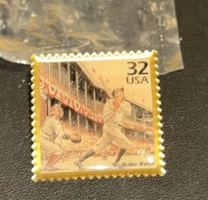 1998 32c Celebrate the Century - 1920s: Babe Ruth USPS timbro spilla da bavero in metallo - Foto 1 di 1