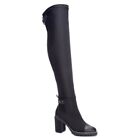 Chinese Laundry Jerry Over the Knee lug sole high heel boot black size 10 EUC 