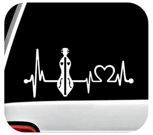 Dulcimer Heartbeat Decal Mountain Dulcimer Sticker for Car Window BG 908 - Picture 1 of 4