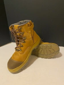 Rockrooster Kimberly Zipper Work Boots Brown Size 10 Steel Toe Art. No. AK232Z-L - Picture 1 of 19