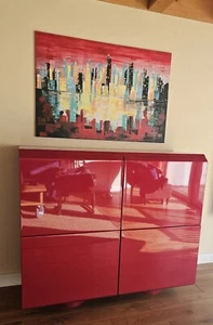 Highboard Saporiti Italia, rot - Bild 1 von 4