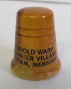 Vintage Advertising Thimble, Harold Warp Pioneer Village, Minden, NE - Picture 1 of 2