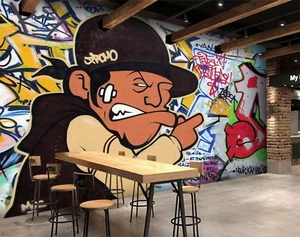3D Graffiti Man 24 Wallpaper Mural Wall Print Wall Wallpaper Murals US Lemon - Picture 1 of 5