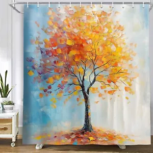 Colorful Tree Shower Curtain Funky Abstract Aesthetic Oil Painting Tree Showe... - Picture 1 of 6