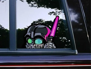 Darth Vader Lught Saber Peek Peeker Peeking Vinyl Car Decals Star Wars Stickers - Bild 1 von 4
