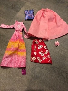 Barbie Dresses Evening Gowns Elegant Used LOT With Shoes Handmade - Picture 1 of 14