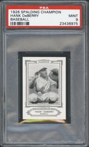 1926 SPALDING CHAMPIONS HANK DeBERRY PSA 9 CATCHER BROOKLYN DODGERS HIGH QUALITY - Picture 1 of 2