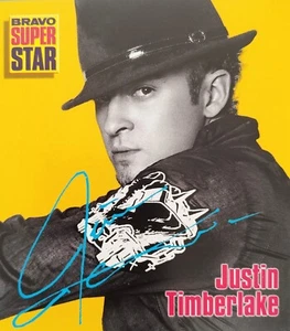 JUSTIN TIMBERLAKE - Autogrammkarte 10x10cm - Star Sammlung Foto Clippings MERCH - Picture 1 of 1