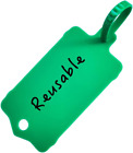 Reusable Blank Plastic Tags Ties Key Tags 1.45"*2.48" Serrated 100pcs Green