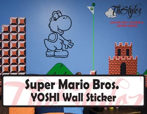 Pegatina de vinilo personalizada de pared de Super Mario Bros. Yoshi - Imagen 1 de 1