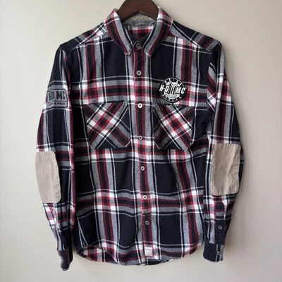 Harley Davidson Men's Flannel Long Sleeve Plaid Button Up Shirt Size Small - Image 1 of 4