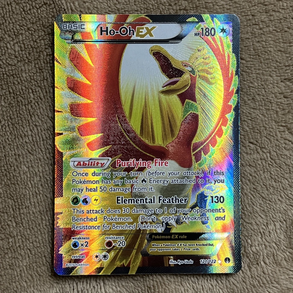 Ho-Oh Full Art EX 121/122  XY Breakpoint Pokemon Card 2016 - Image 1 of 2