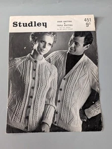 Cardigan vintage Studley per adulti modello a maglia 451 (KPF) - Foto 1 di 4