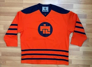VINTAGE 90s ILLIG RAVE HOCKEY JERSEY USA MADE 2XL ORANGE VTG - Bild 1 von 5