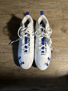 Botines de fútbol Under Armour Spotlight para hombre talla 10,5 blancos 4D 3023963-112 - Imagen 1 de 5