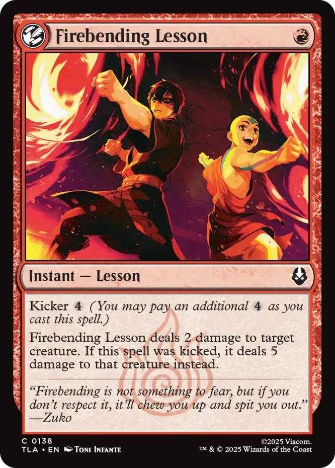 x4 Firebending Lesson C MTG Avatar: The Last Airbender M/NM, English - Image 1 of 1