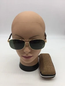 Occhiali da sole Cartier trendy moda oro/nero 58-17-139 lenti verdi - Foto 1 di 9
