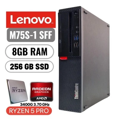 Lenovo ThinkCentre M75s-1 Ryzen 5 PRO 3400G 3.70Ghz 8GB DDR4 256GB SSD Senza Win - Immagine 1 di 4