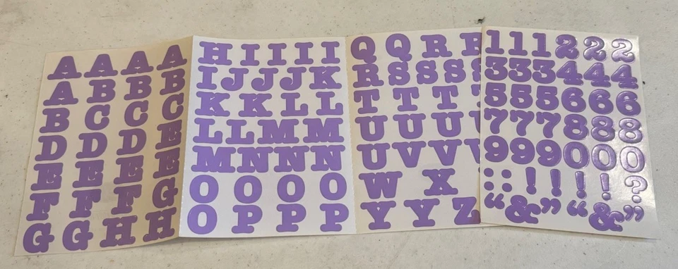 Pegatinas Creative Memories BOLD ABC/123 alfabeto lavanda Foto 1 de 1