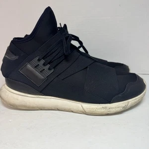 Size 9.5 - Adidas Y-3 Qasa High Black Off White Yohji Yamamoto - Picture 1 of 14