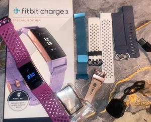 Fitbit Charge 3 Aktivität + Schlaf Tracker SPCL EDTN getestet✅ + Tonnen Bänder & Kabel - Bild 1 von 7