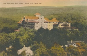 Buck Hill Falls PA - Das Gasthaus aus dem Westen - handkolorierte Postkarte - Bild 1 von 2