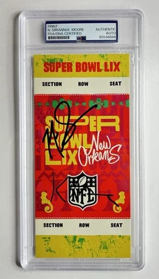 Nick Sirianni & Kellen Moore Signed Super Bowl LIX 59 Replica Ticket PSA/DNA - Image 1 of 3