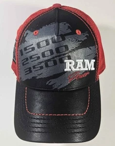 Choko Long Live Dodge Ram Black Leather Strapback Cap Hat Trucker One Size - Picture 1 of 6
