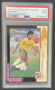 UD Upper Deck World Cup Soccer 1994 #326 Romario botas doradas PSA 9 como nuevas Brasil - Imagen 1 de 2