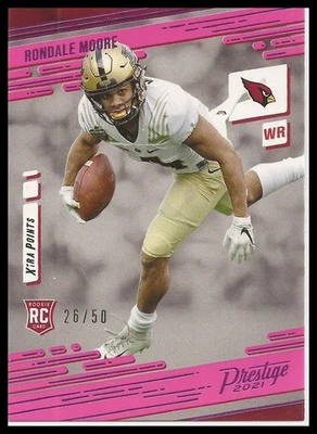 2021 Prestige Football Xtra Points Rondale Moore RC Pink  /50 #220 - Image 1 of 2