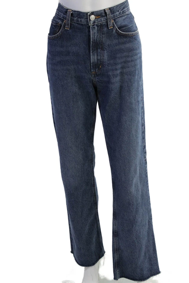 Agolde Womens Cotton Blend High-Rise 5 Pocket Bootcut Jeans Blue Size 25 - Image 1 of 4