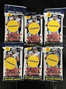 (6) 2017 Score Football Factory Sealed FAT Packs-240 Cards-Pat Mahomes RC Year! - Picture 1 of 2