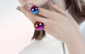 MAM Originals SIXNFIVE klobiger Damen-Kugelring holographisch 17,35 mm - Bild 1 von 4