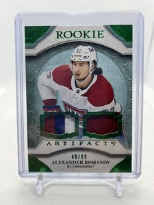 ALEXANDER ROMANOV 2020-21 Upper Deck Artifacts Material Emerald Rookie Patch /99
